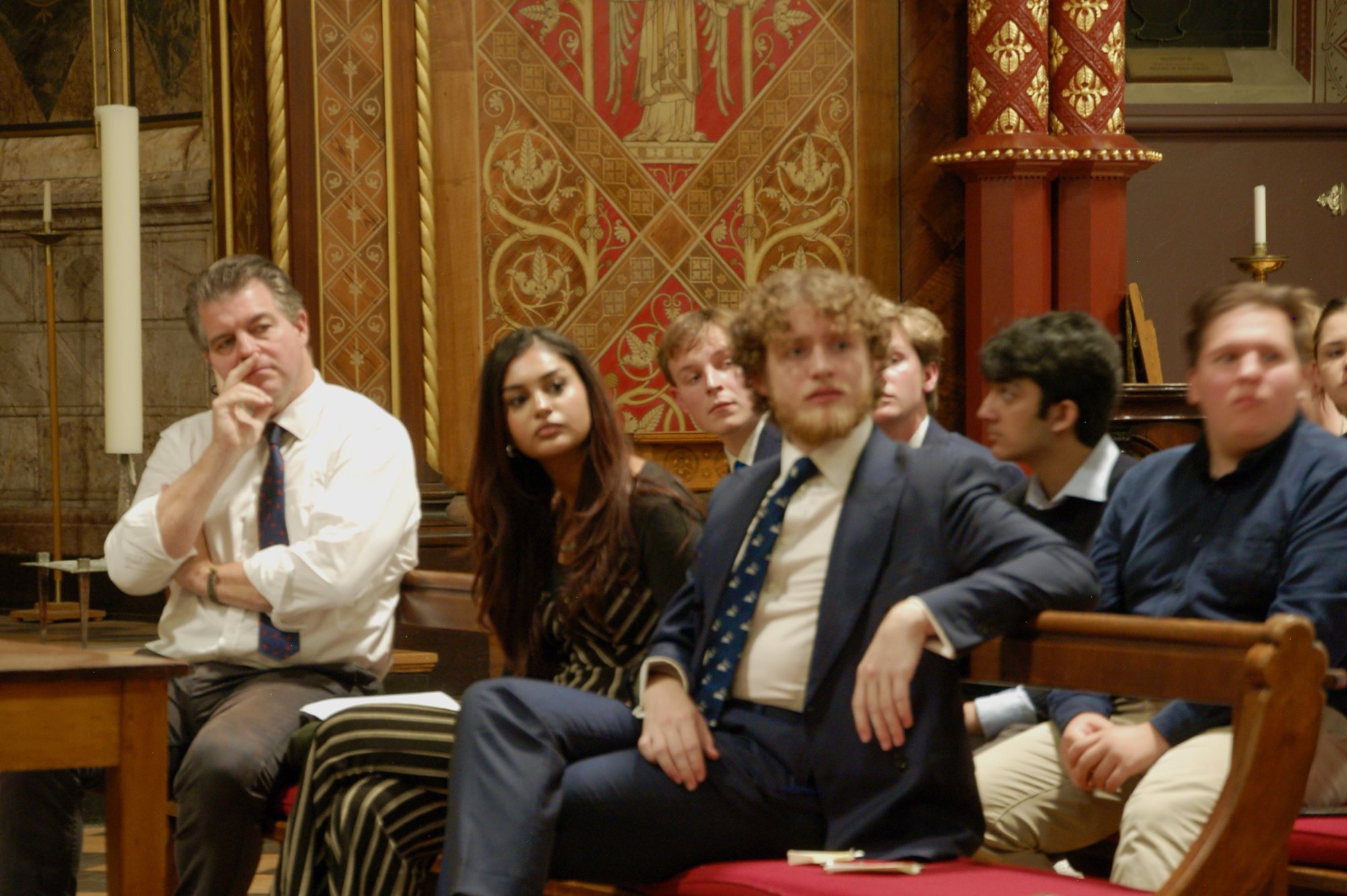 Members of the audience listening during a King’s Union debate